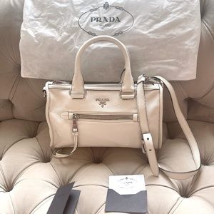 PRADA Off white crossbody bag